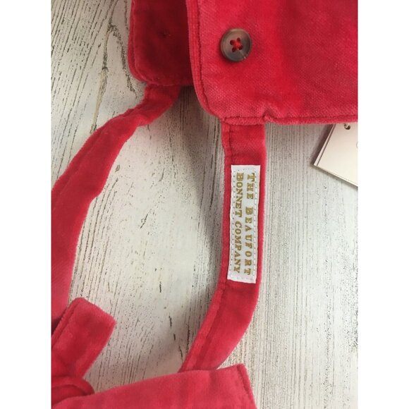 The Beaufort Bonnet Company Barringer Bonnet Red Velveteen Baby Boys M 9 to 24 M - Picture 2 of 10